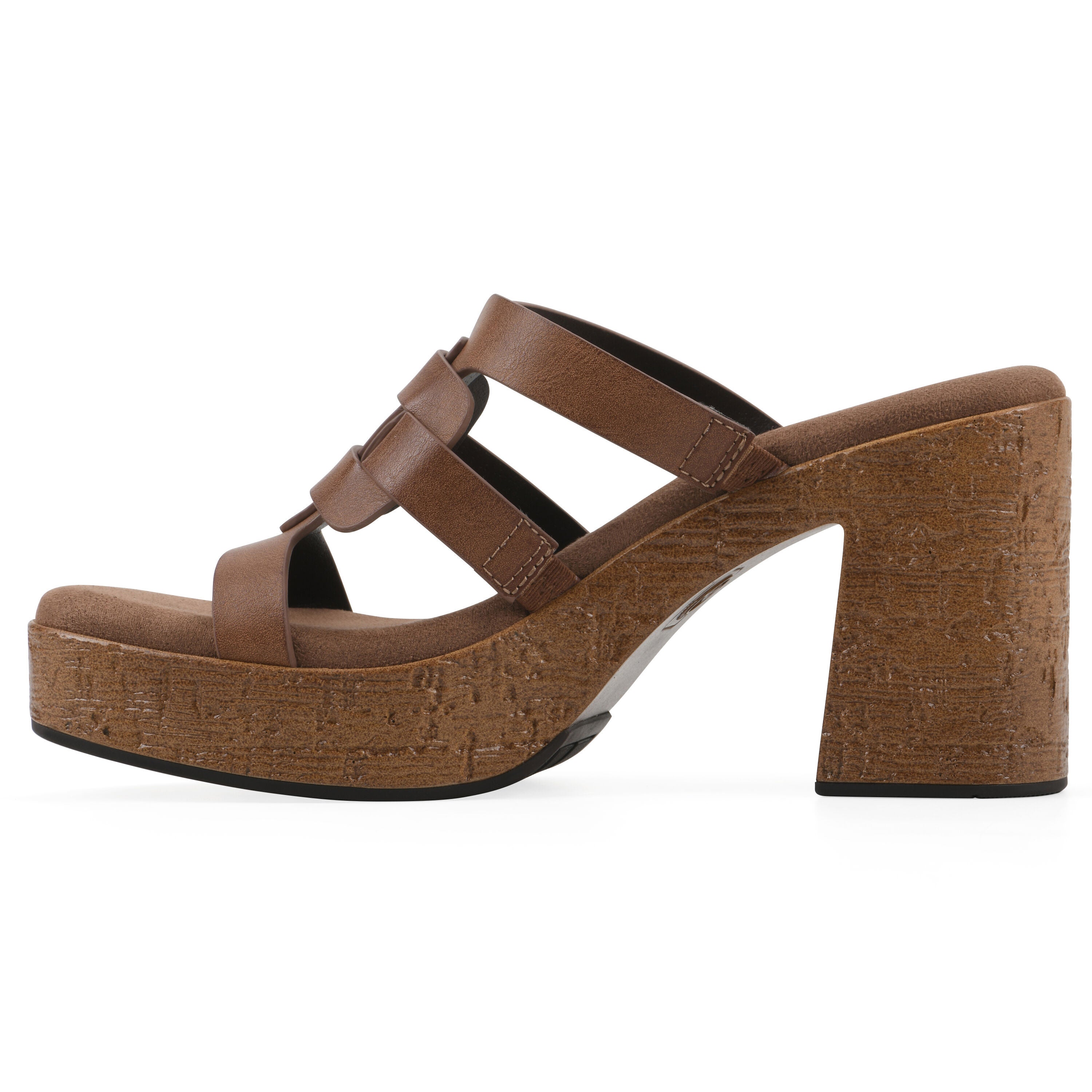 Barillo Platform Sandal, DARK TAN, alternate image number 3