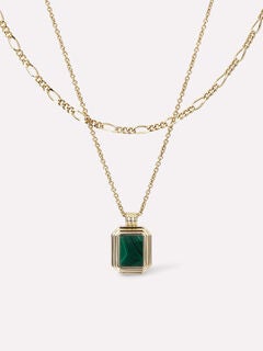 Temple Green Layered Necklace Set