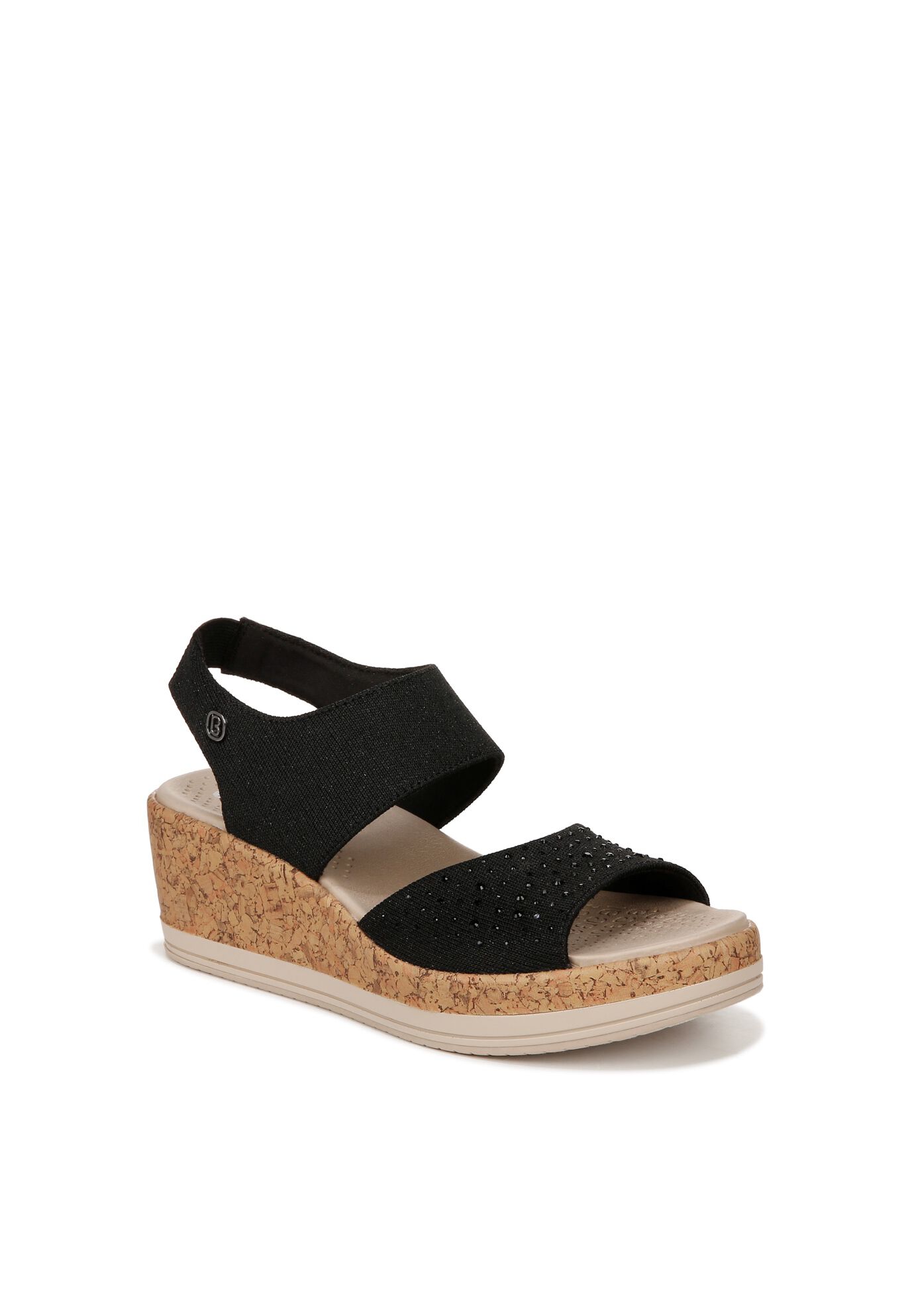 Reveal Bright Wedge Sandal, BLACK FABRIC, hi-res image number 0
