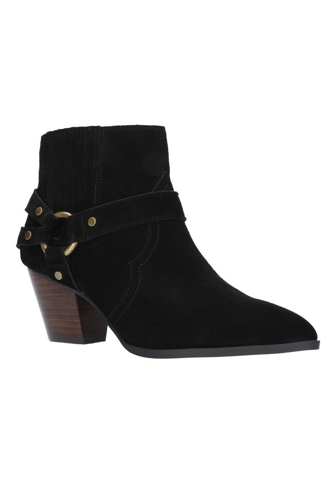 Bronx Booties , BLACK SUEDE LEATHER, hi-res image number null