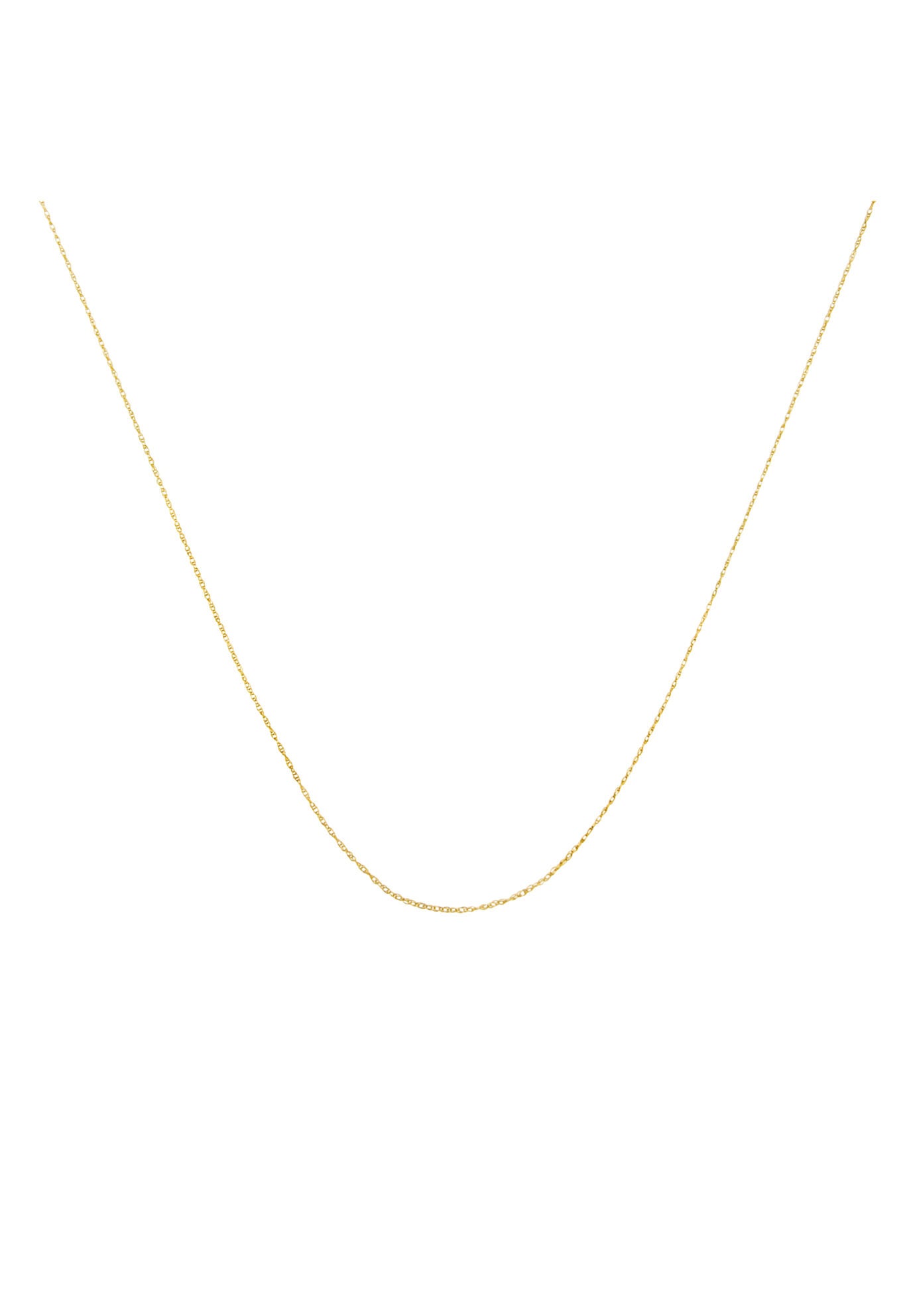 Solid Yellow Gold Rope Chain Necklace Unisex Chain 20 inches, YELLOW GOLD, hi-res image number 0