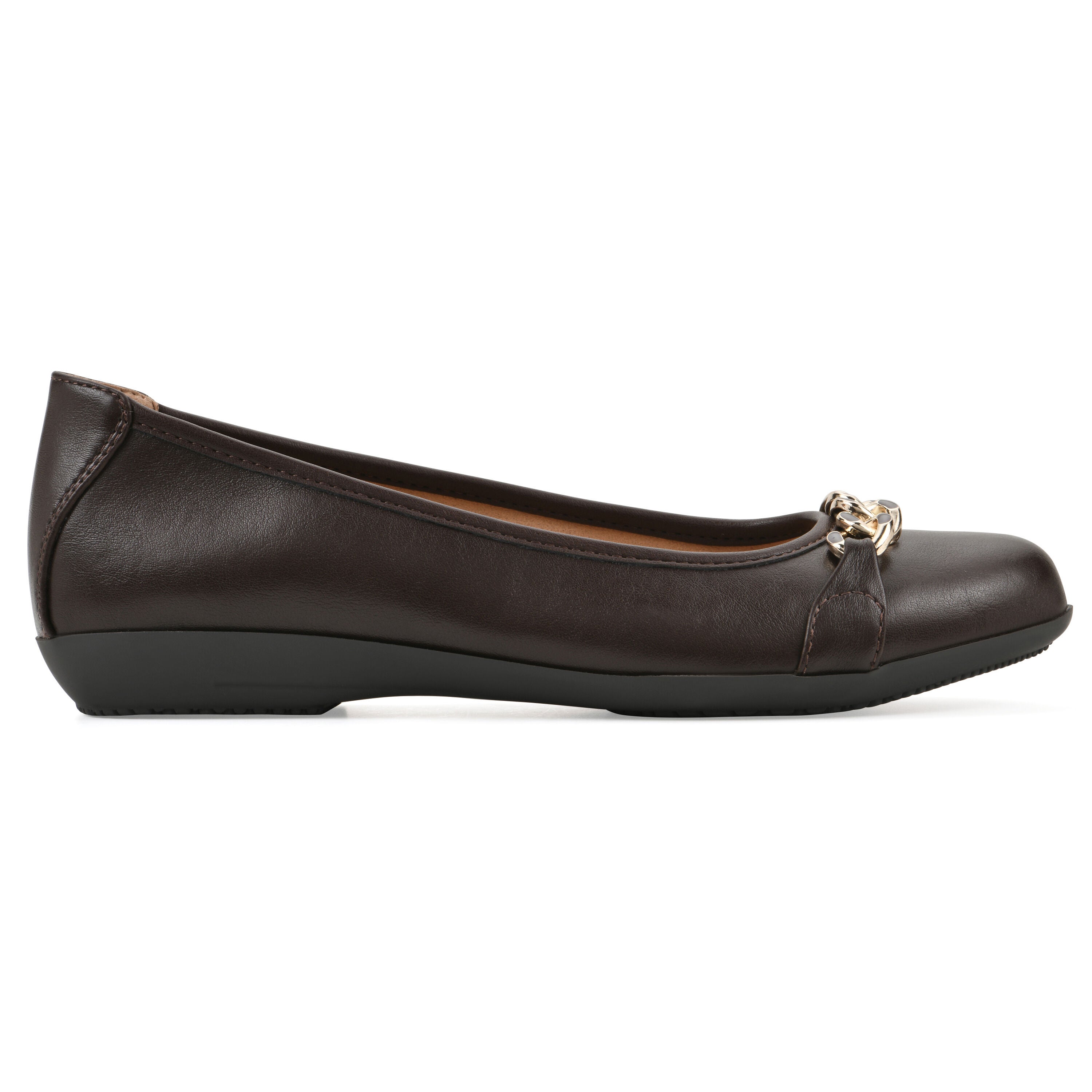 Carlise Ballet Flat, DARK BROWN, alternate image number 2
