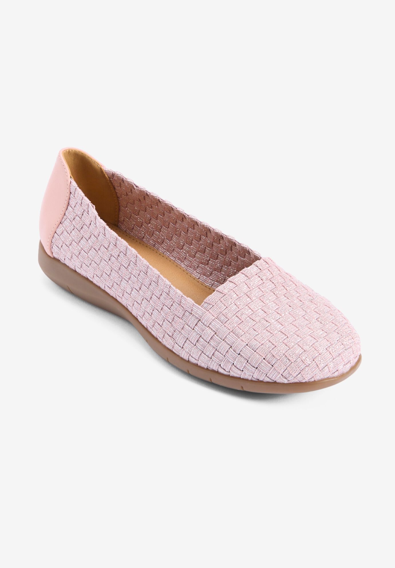The Bethany Stretch Woven Slip On Flat