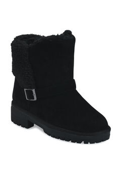 Faux Suede 1.5" Heel With Berber Back Boot