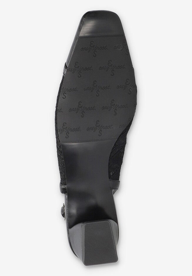 Fortune Square Toe Slingback Pump, BLACK, alternate image number 5