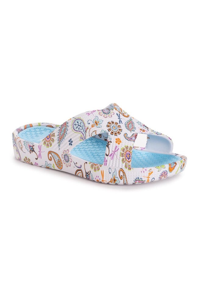 Women'S Spa Day Slip On Sandal, TURQUOISE, hi-res image number 0