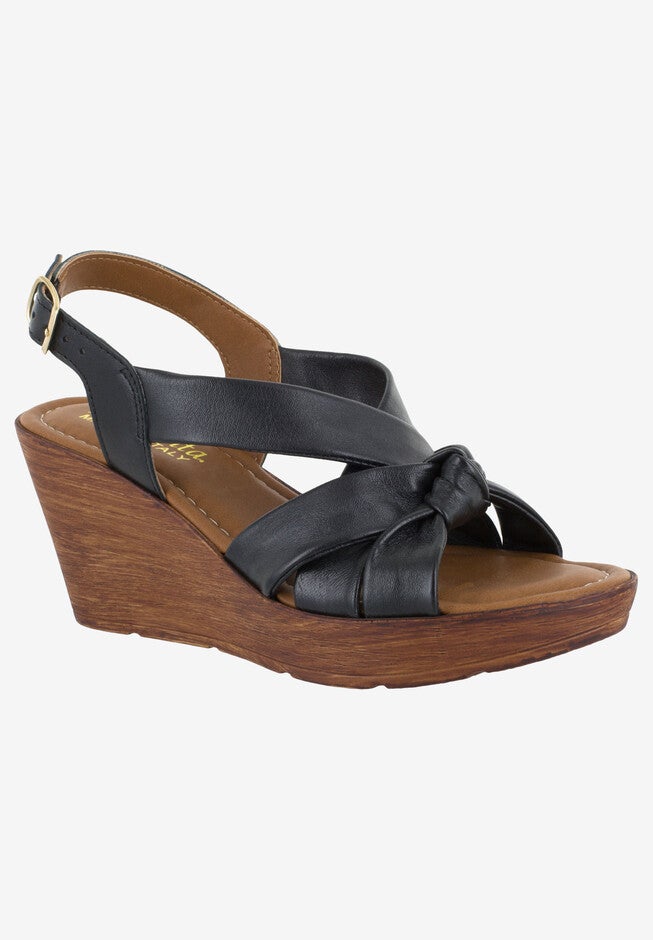 Wes-Italy Sandal , BLACK LEATHER, hi-res image number null