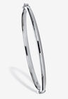 Sterling Silver Polished Bangle Bracelet With Hinge (4Mm), 7.75 Inches Jewelry, WHITE, hi-res image number null