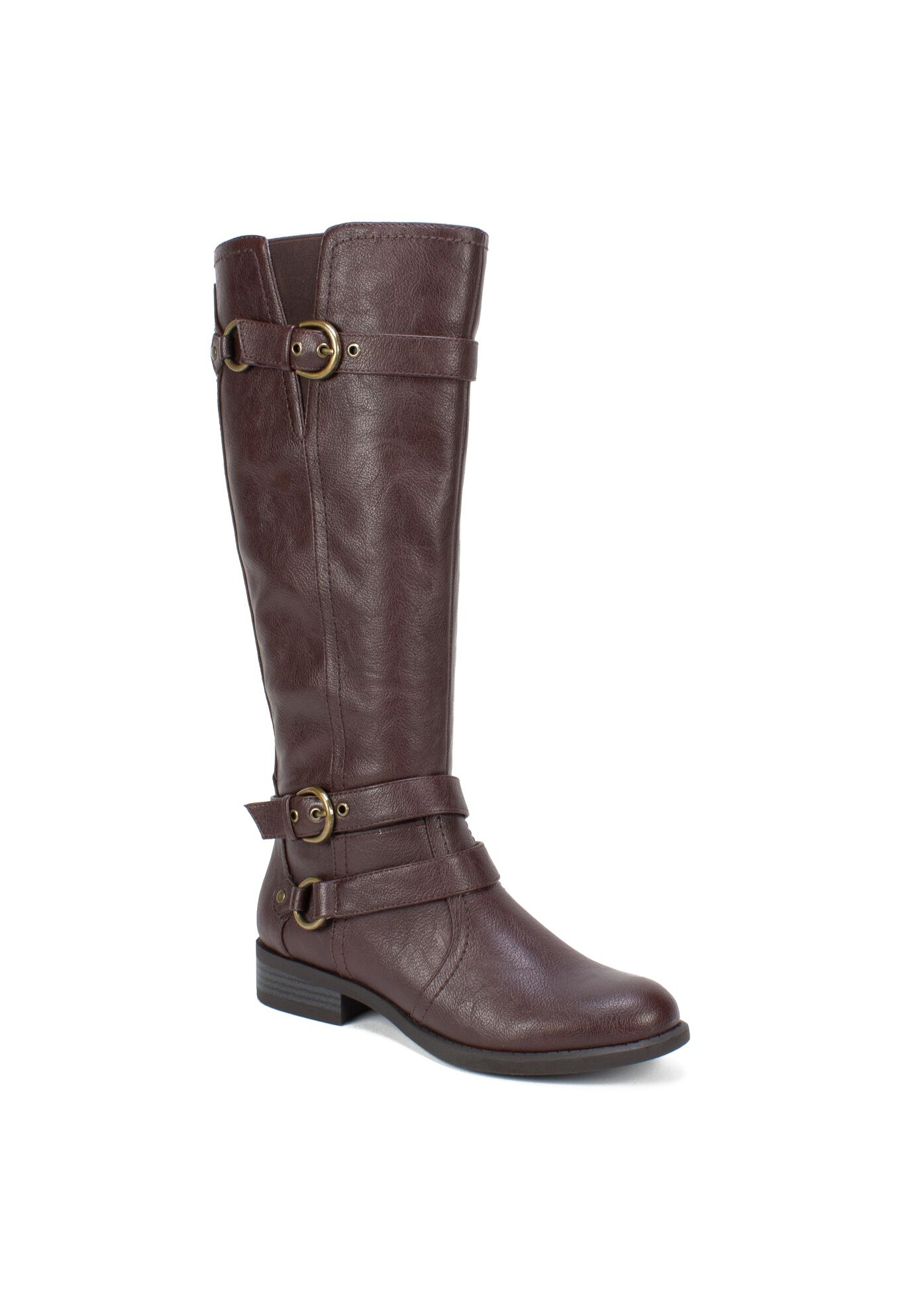 Woman within wide calf boots store