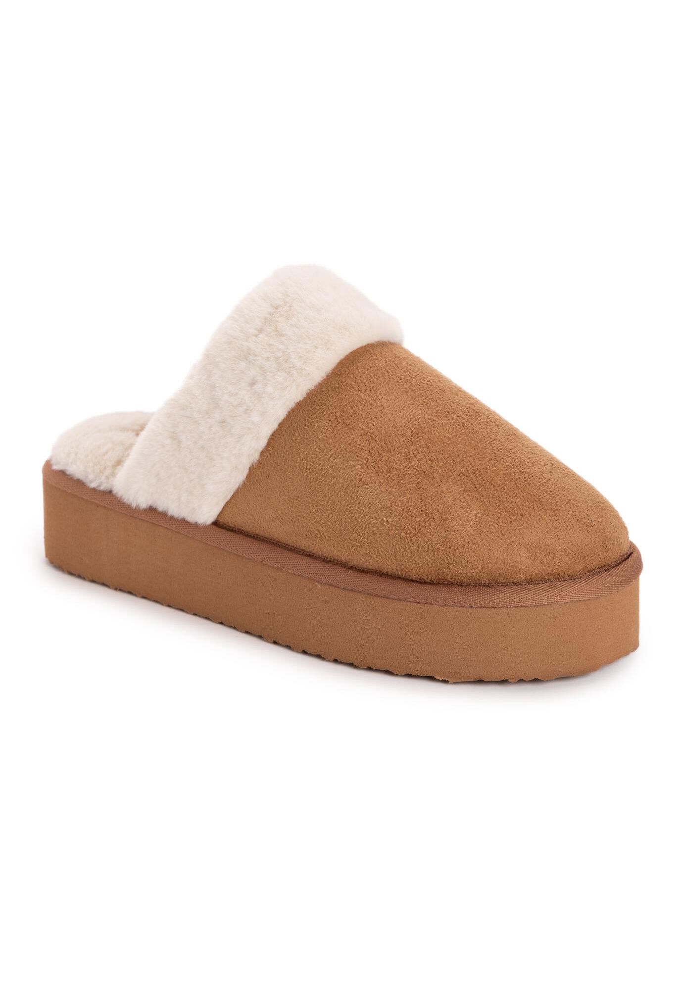 Women'S Microsuede Scuff Slipper, CHESTNUT, hi-res image number 0