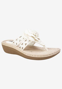 Casual White Wedge Sandals