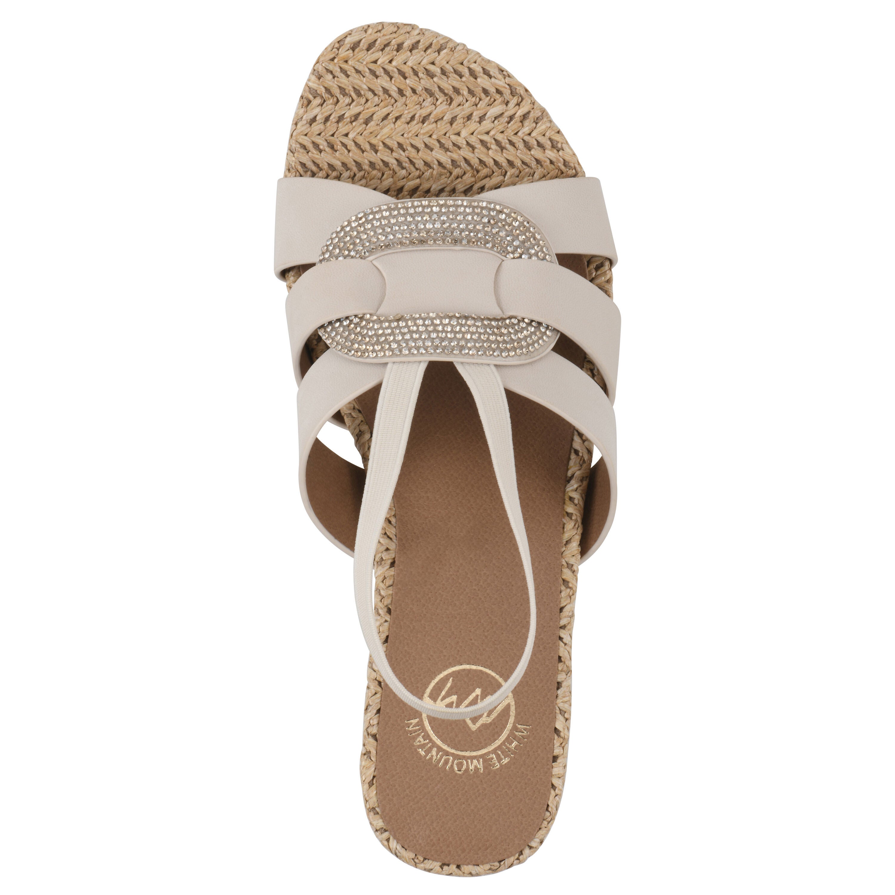 Atavi Wedge Sandal, EGGSHELL SMOOTH, alternate image number 4
