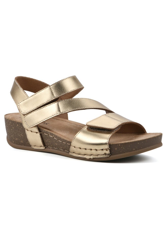 Fern Casual Sandal, ANTIQUE GOLD LEATHER, hi-res image number 0