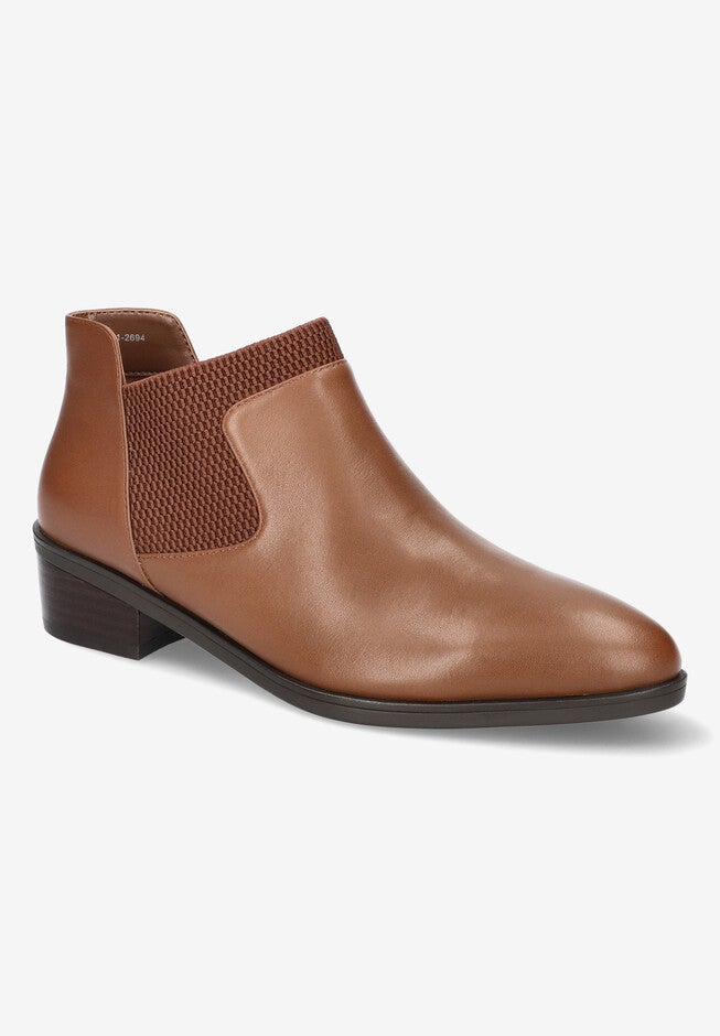 Jamila Bootie, CAMEL BURNISHED LEATHER, hi-res image number 0