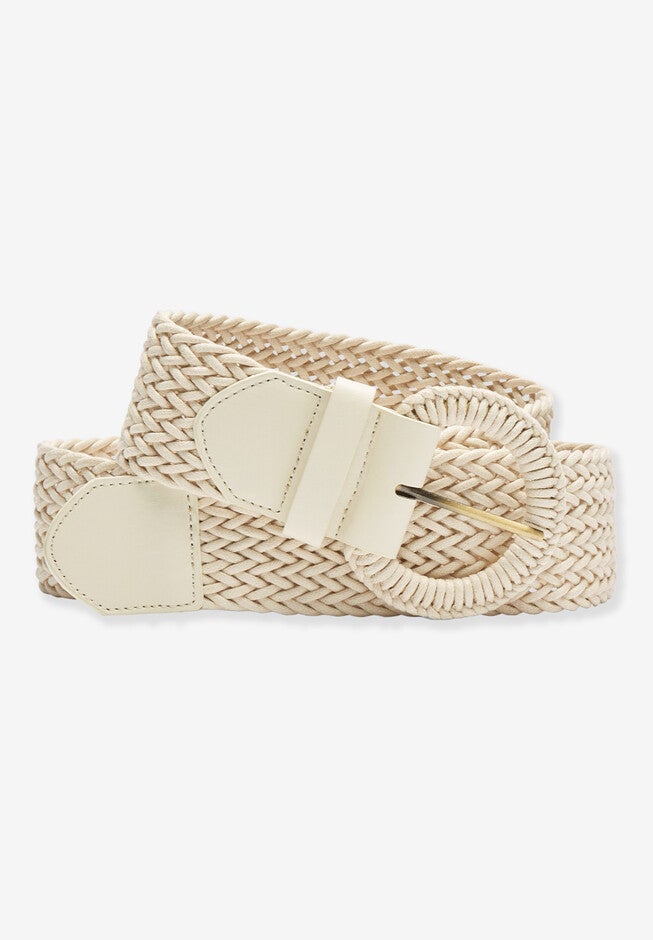Braided Belt, IVORY, hi-res image number 0