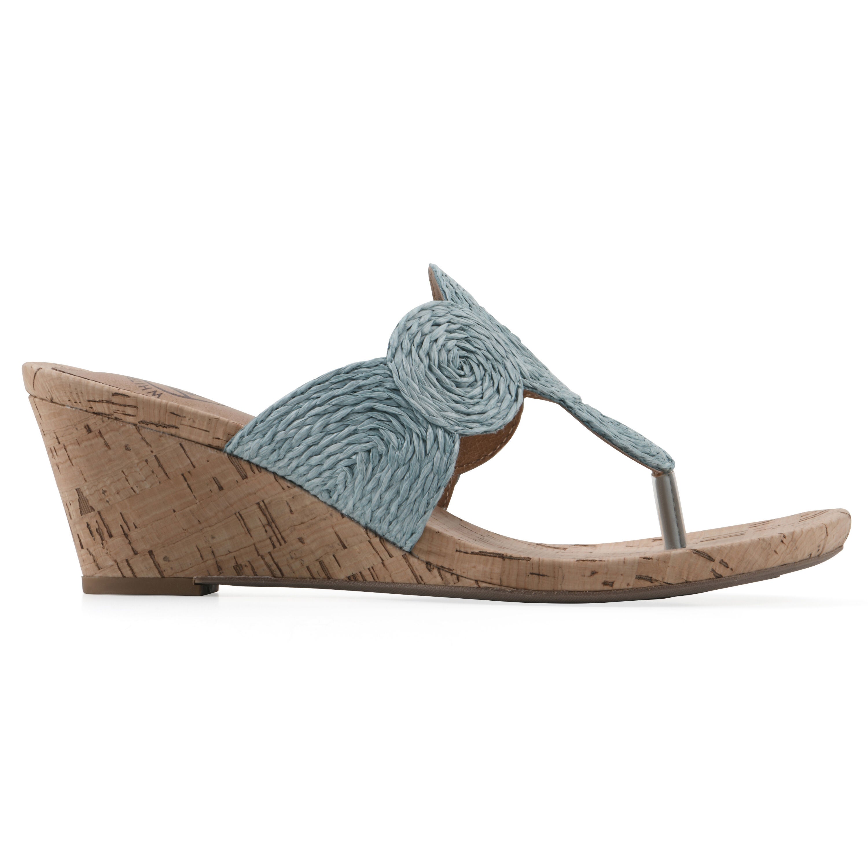 Affogato Wedge Sandal, SKY BLUE SMOOTH, alternate image number 2