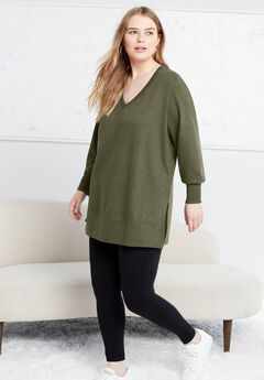 V-Neck French Terry Sweatshirt