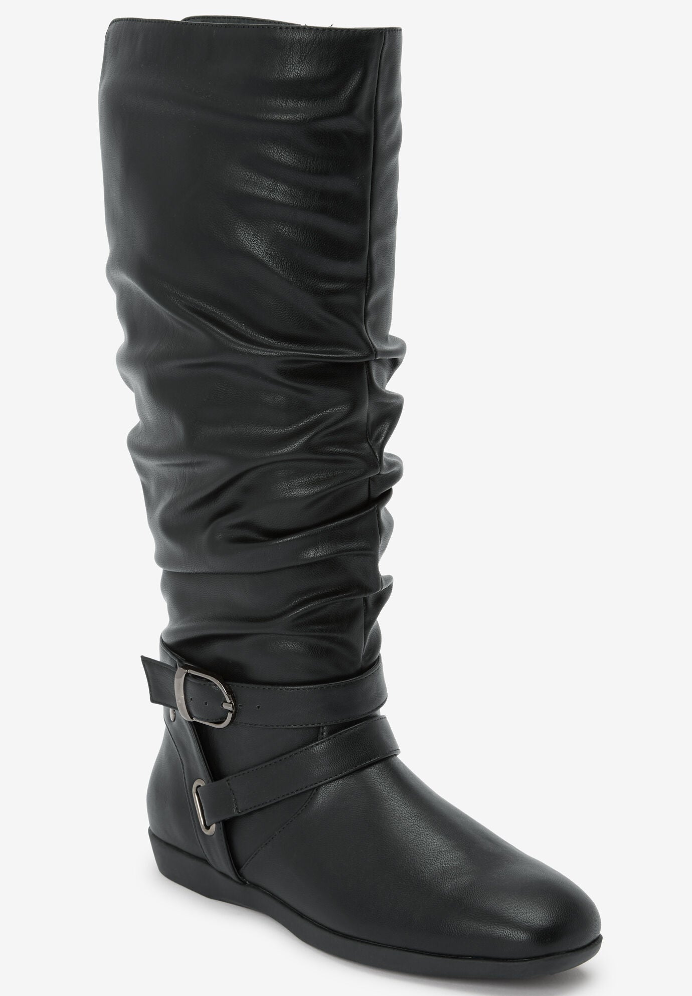 Woman within shop wide calf boots