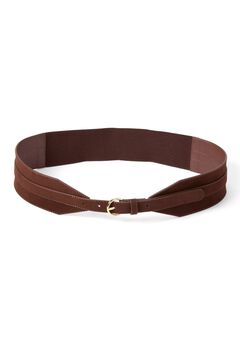 Faux Suede Front-Buckle Belt