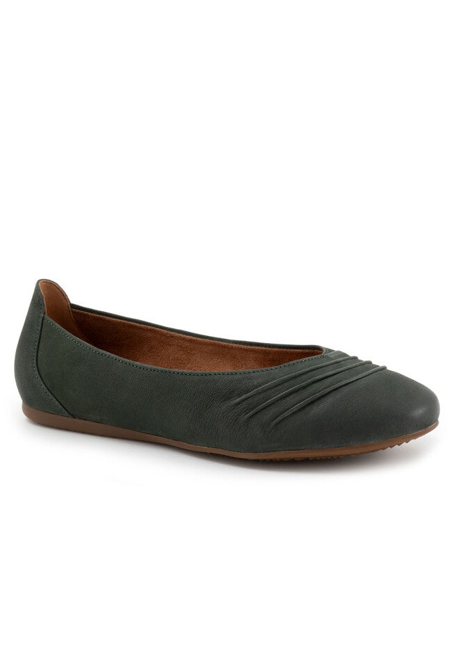 Safi Ballerina Flat, DARK GREEN, hi-res image number 0