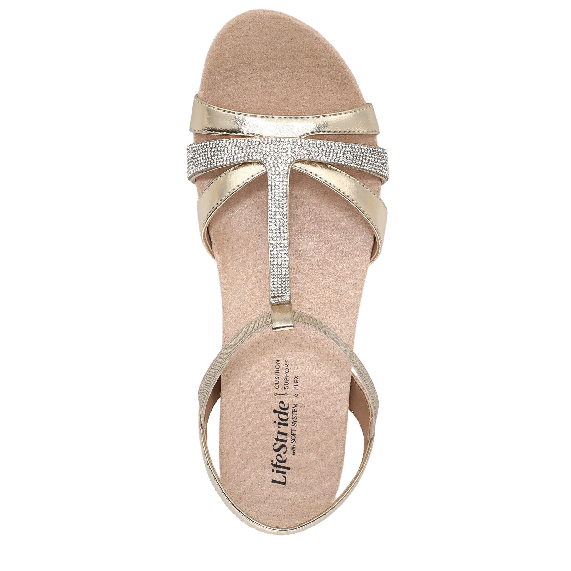 Mimosa Wedge Sandal, GOLD, alternate image number 6