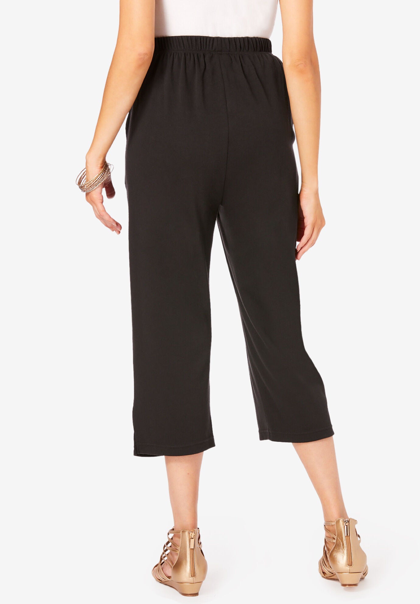 Woman within knit capris clearance