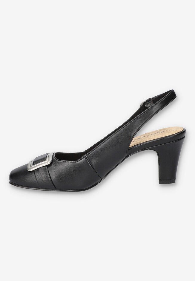Sway Square Toe Slingback Pump, BLACK, alternate image number null