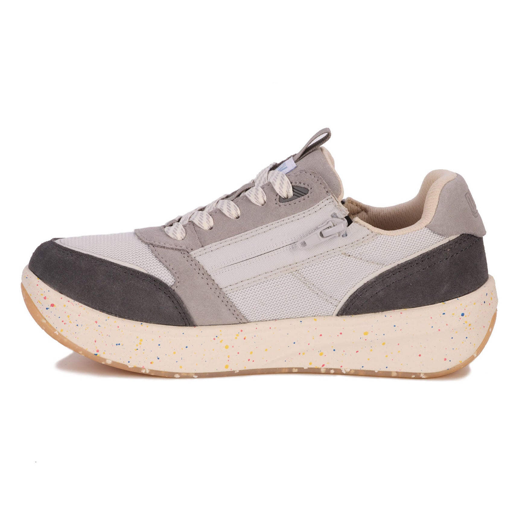 Happy Double Zip Sneaker, GREY, alternate image number 3