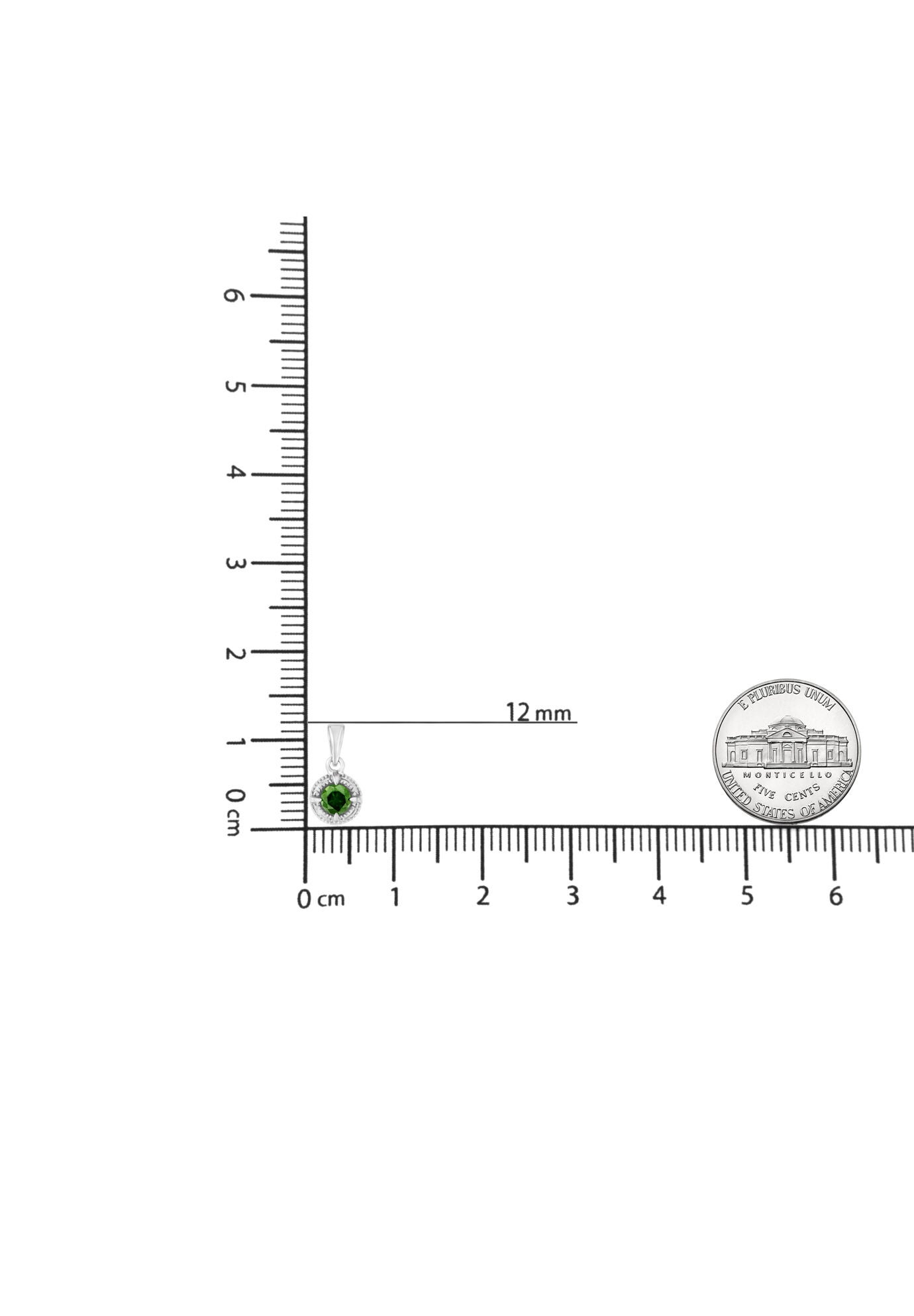 Silver 1/10 Cttw Colored Diamond Solitaire 18 inches Milgrain Pendant Necklace, , alternate image number 5