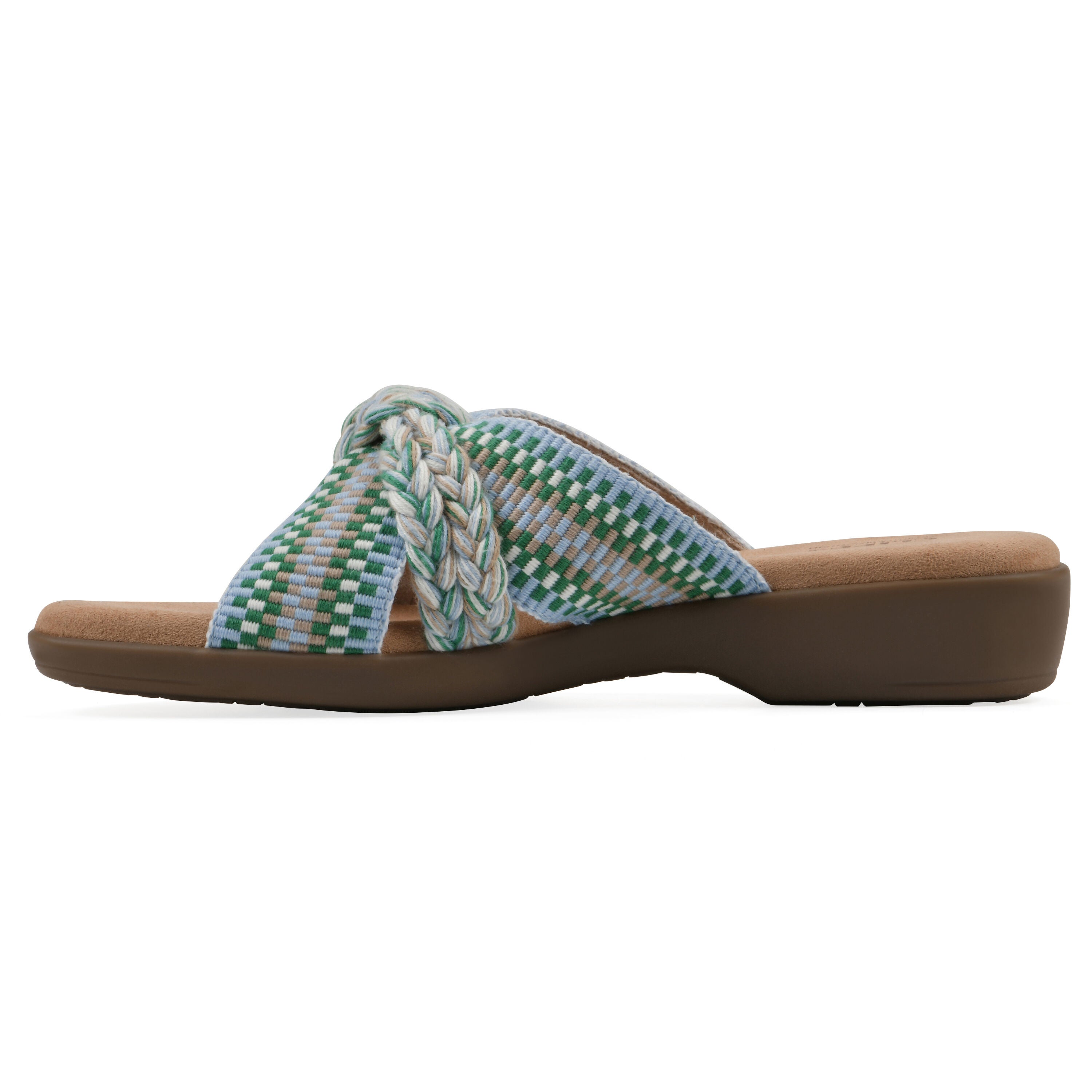 Blinding Slide Sandal, GREEN MULTI FABRIC, alternate image number 3