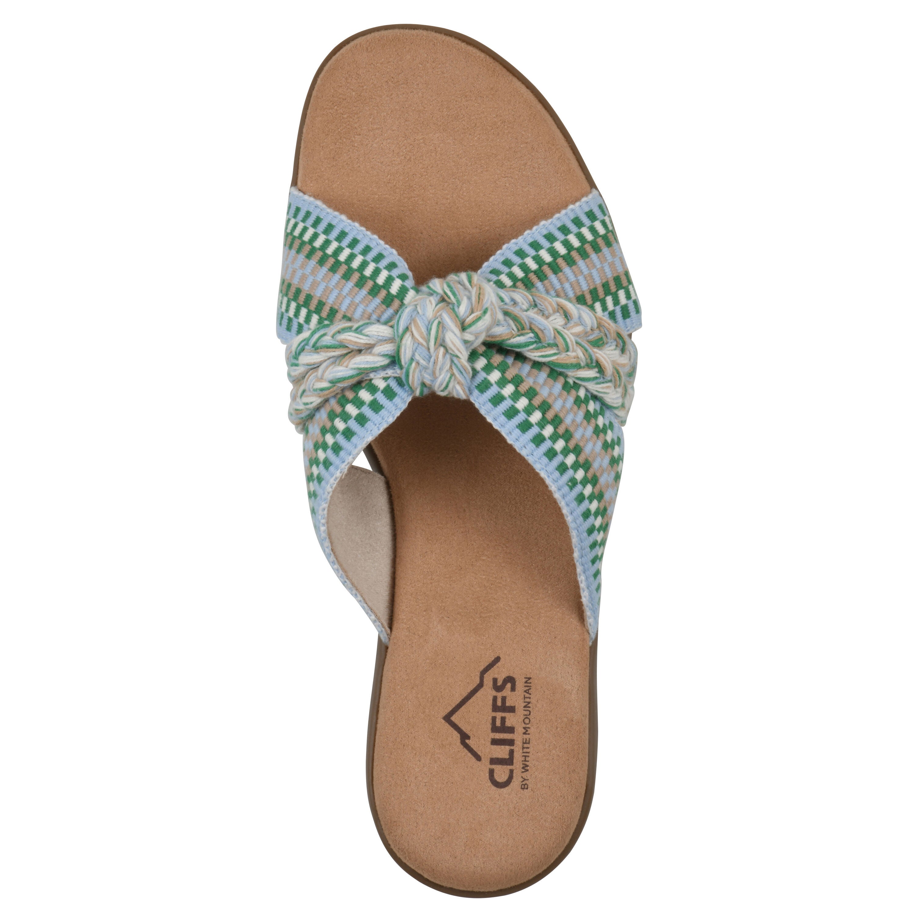 Blinding Slide Sandal, GREEN MULTI FABRIC, alternate image number 4