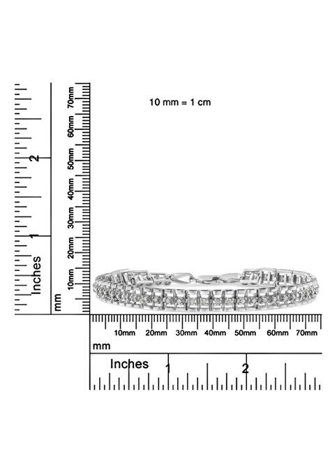 Sterling Silver 2.0 Cttw Diamond Doublelink Tennis Bracelet, , alternate image number null