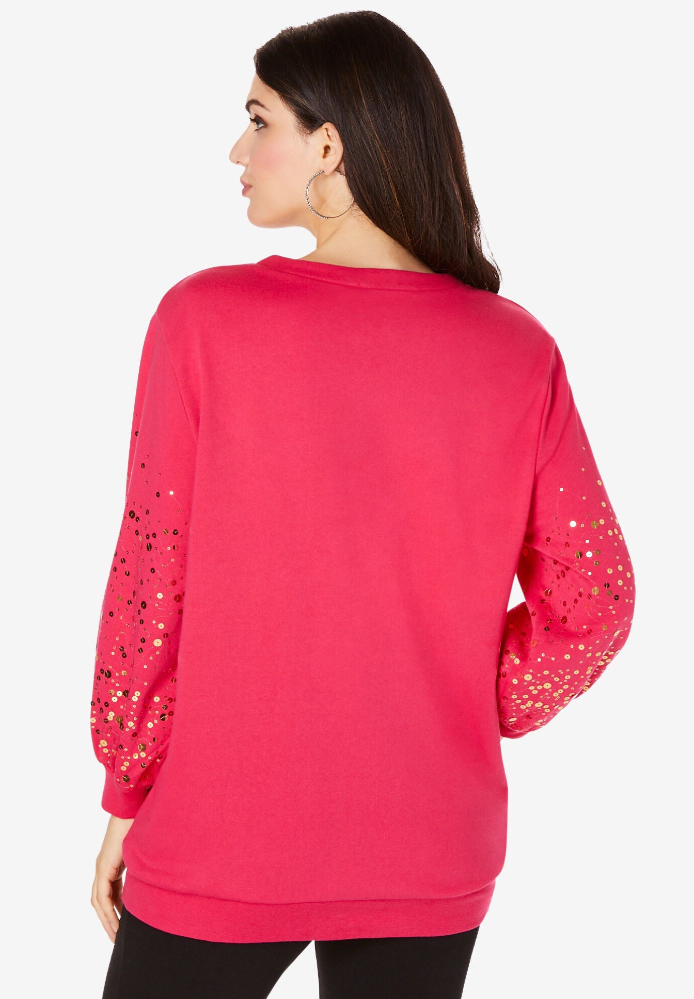Embellished Sweatshirt Tunic, , on-hover image number 1