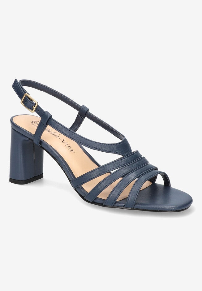 Gretta Sandals, NAVY LEATHER, hi-res image number null