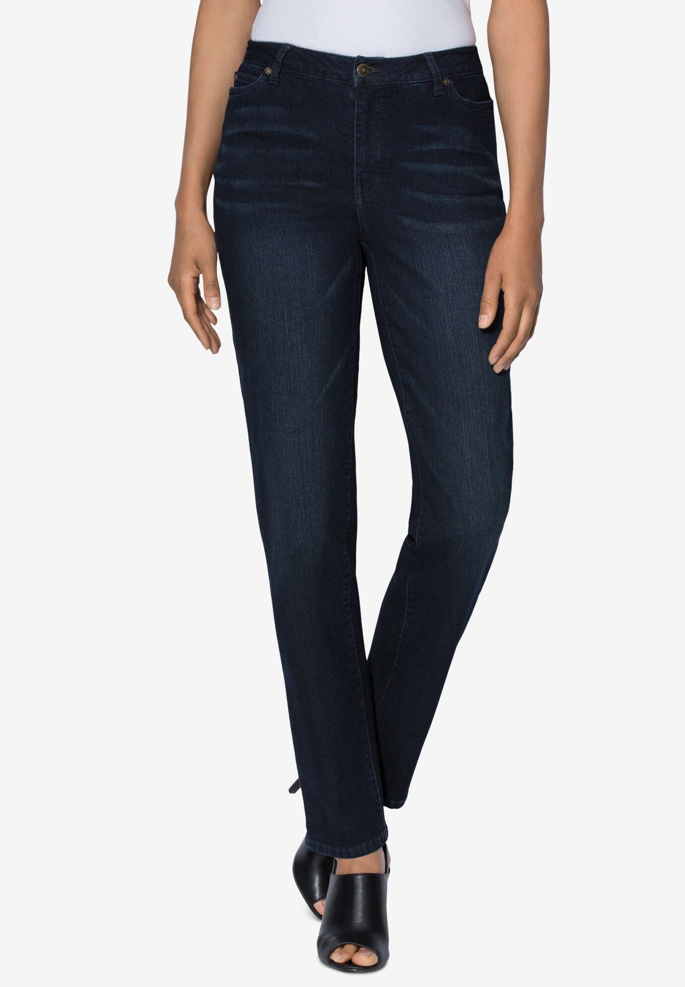 Woman within best sale straight leg jeans