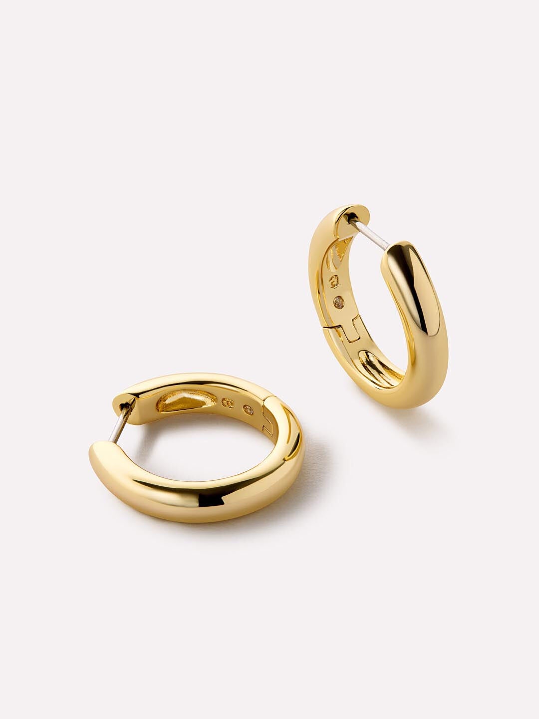Gold Hoop Earrings - Giulia Medium, GOLD, hi-res image number 0
