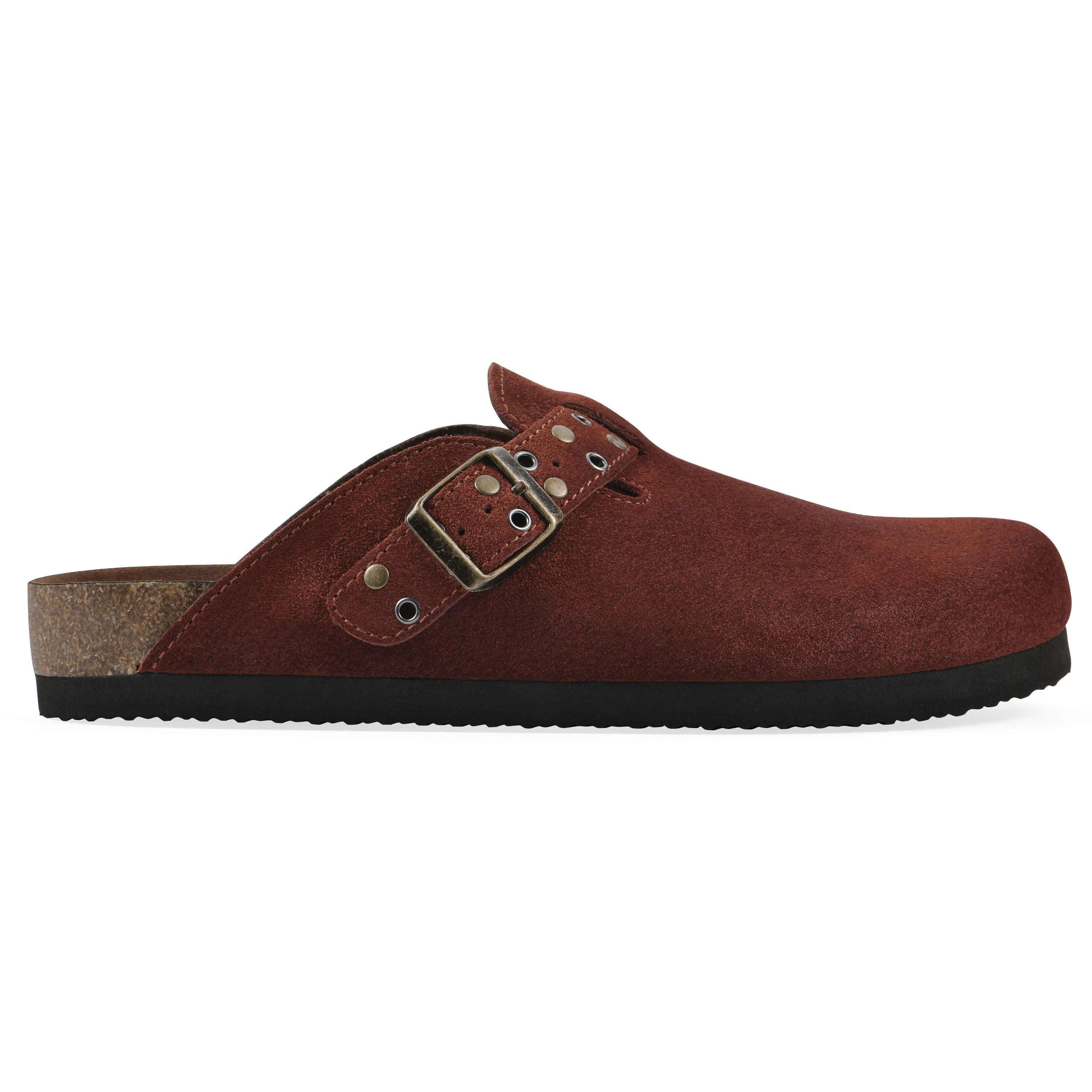 Benben Footbeds Clog, RUST SUEDE, alternate image number 2