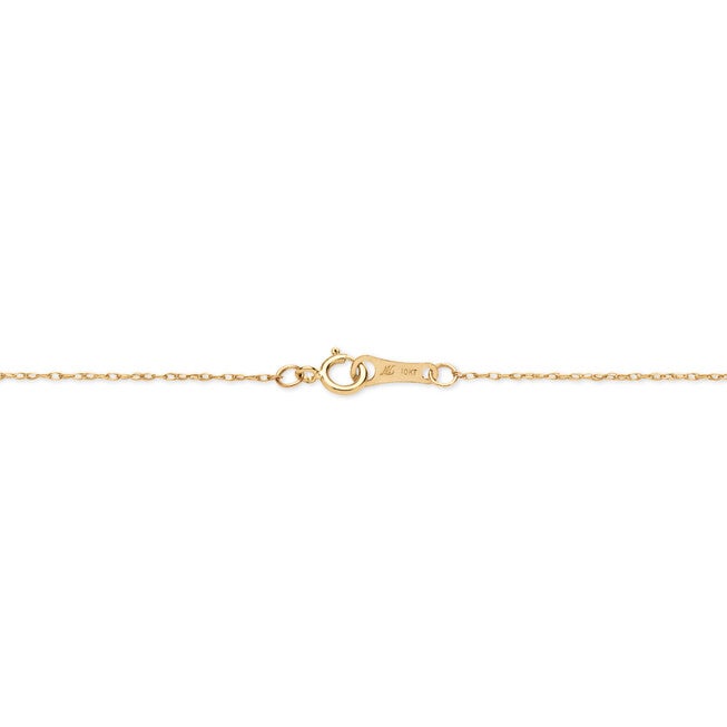 Diamond Accent Solid 10k Yellow Gold Double Heart Pendant Necklace 18 inches, WHITE, on-hover image number null