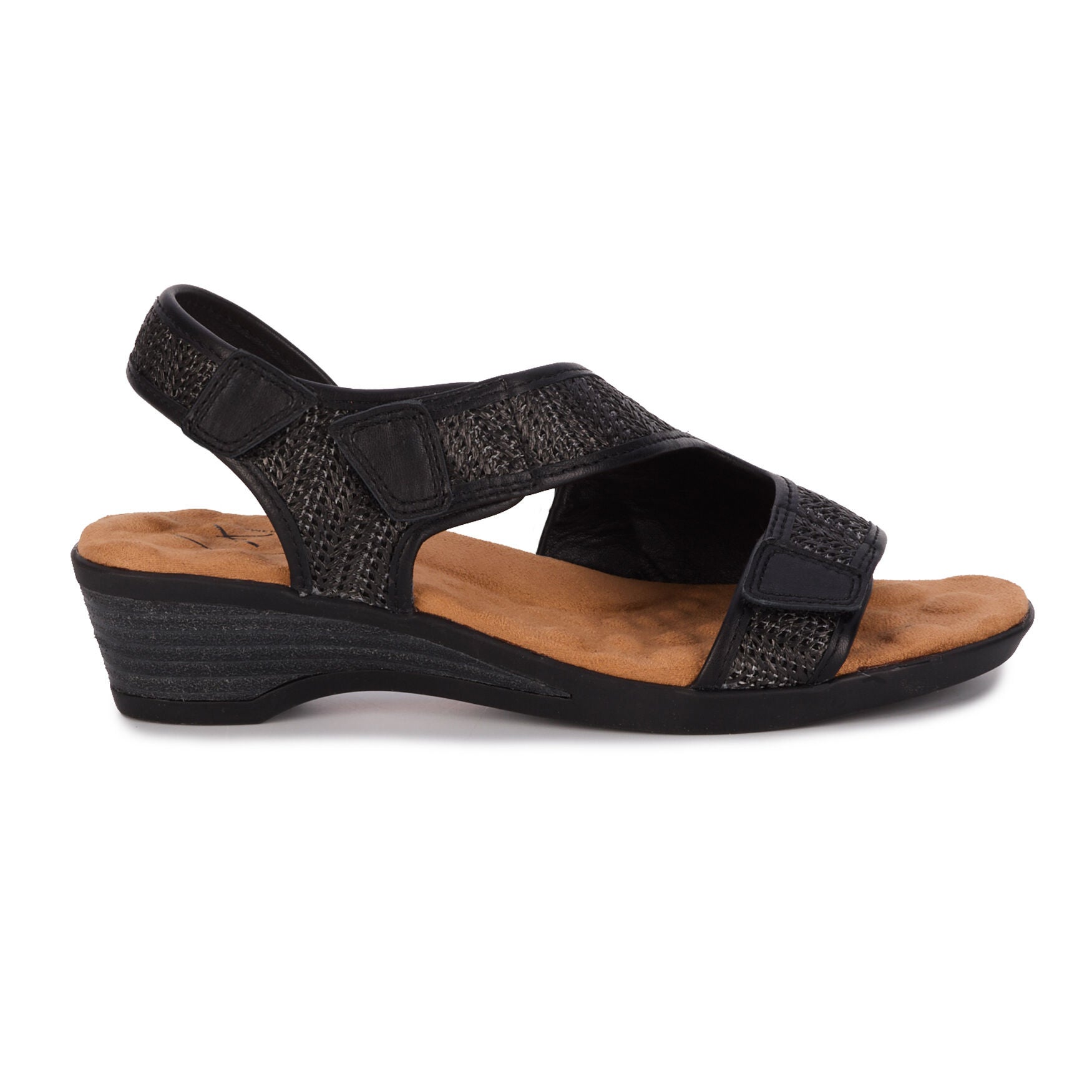 Kimmi Sandal, BLACK RAFFIA, alternate image number 2