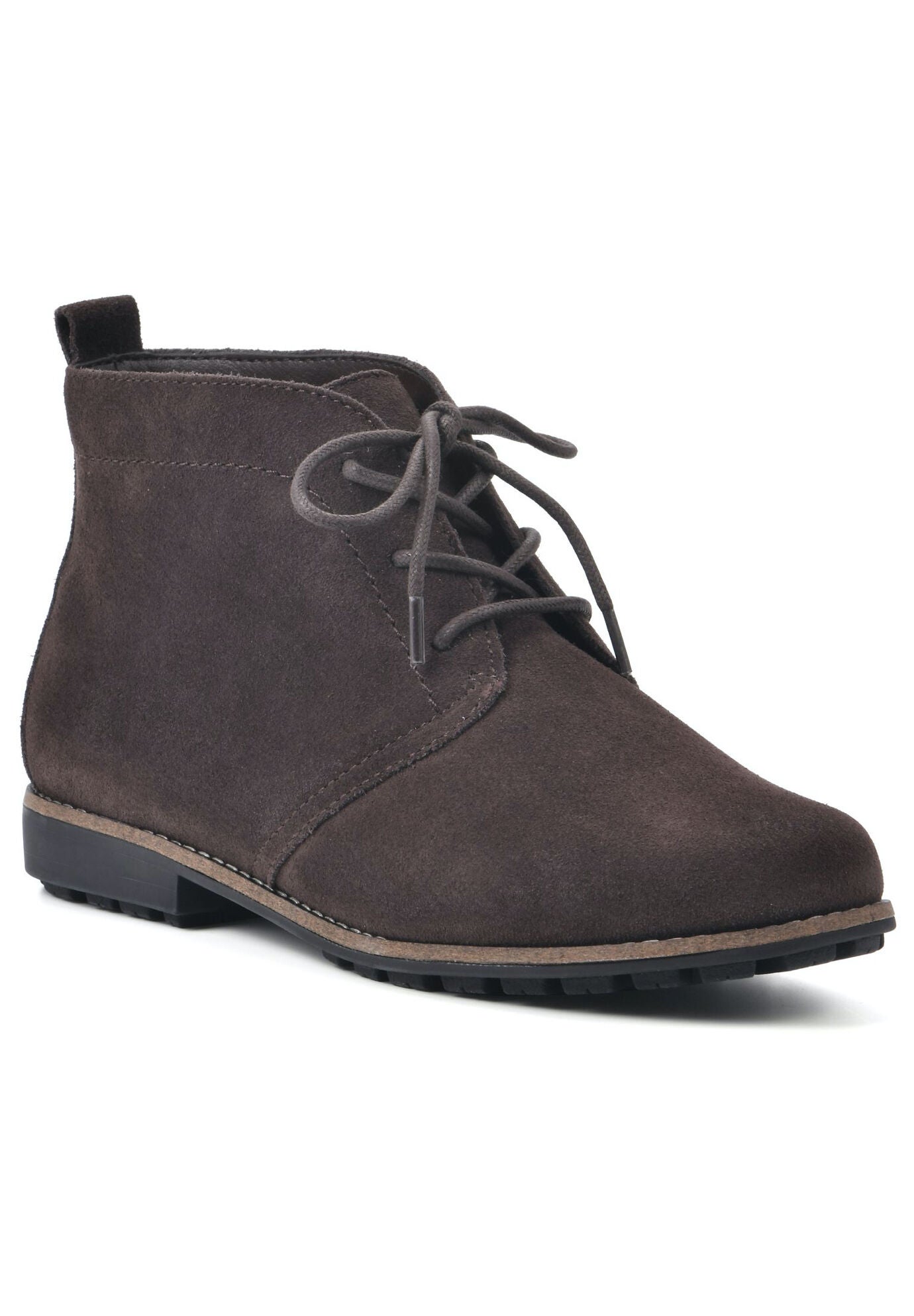 White Mountain Auburn Lace Up Bootie, BROWN SUEDE, hi-res image number 0