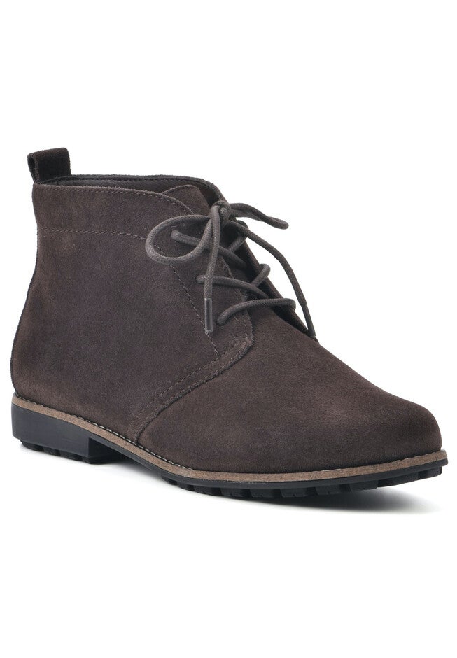 White Mountain Auburn Lace Up Bootie, BROWN SUEDE, hi-res image number 0