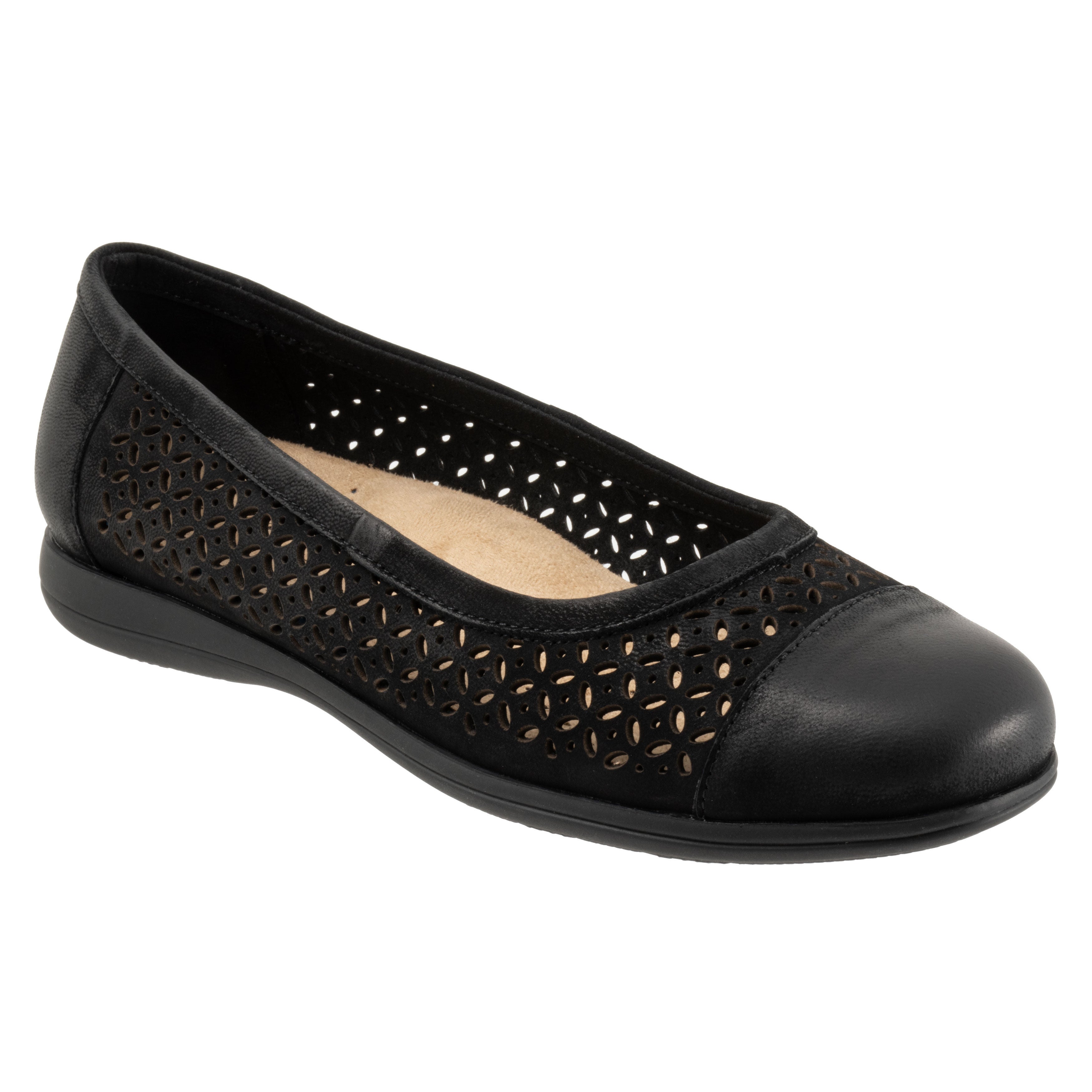 Delmara Flat, BLACK NUBUCK PERF, hi-res image number 0