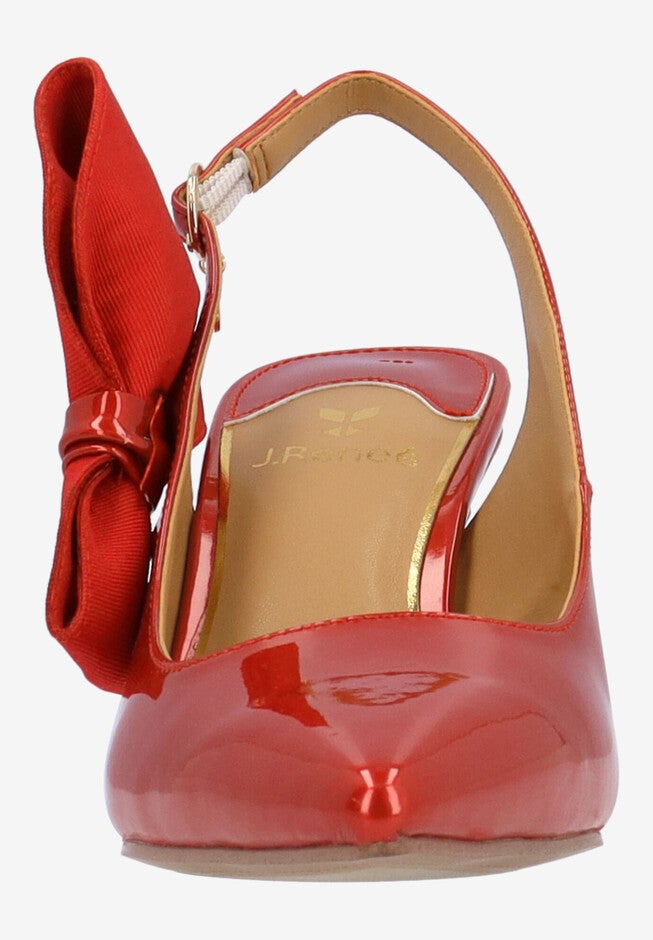 Rowin Slingback Pump, RED, alternate image number 3