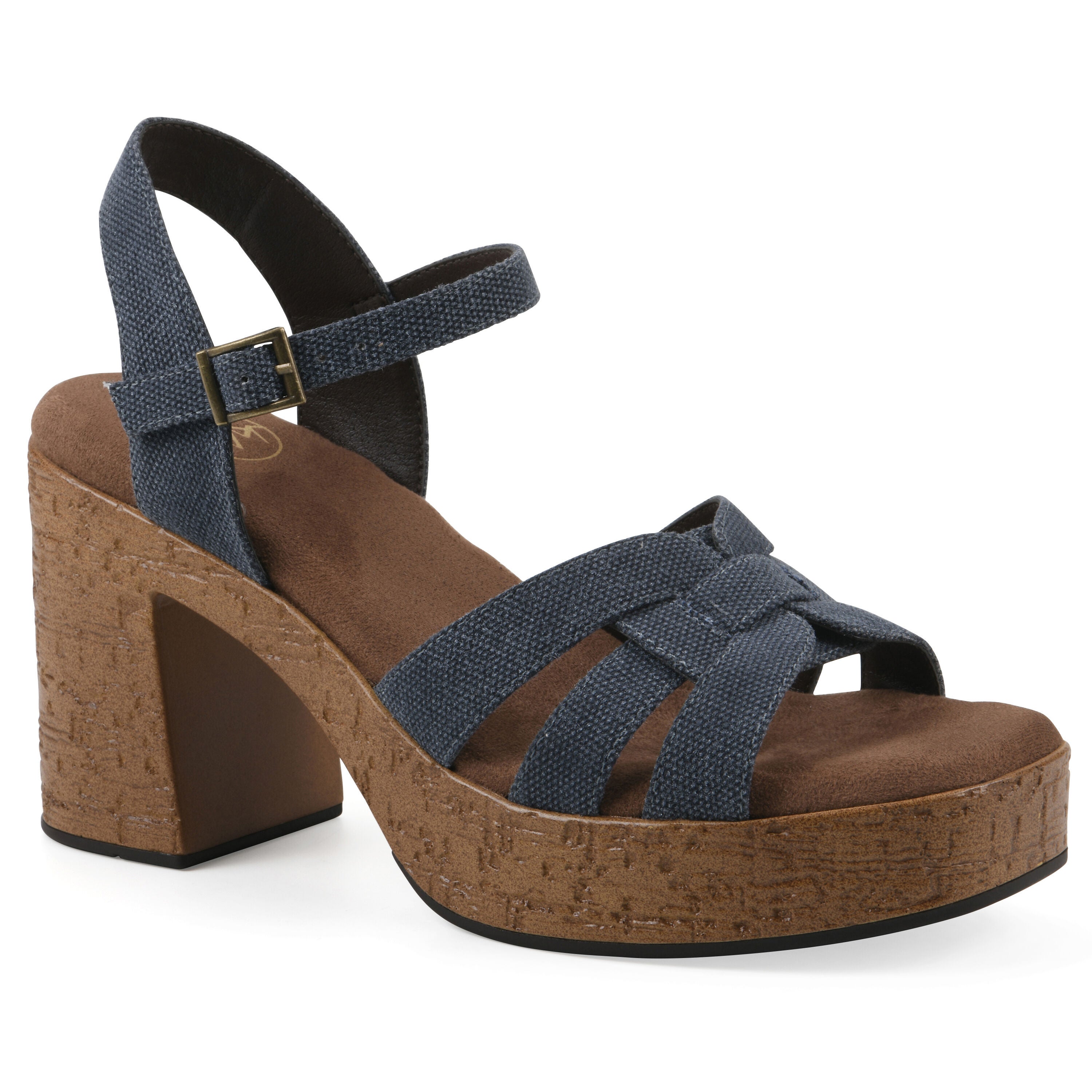 Barista Platform Sandal, DENIM BLUE FABRIC, hi-res image number 0