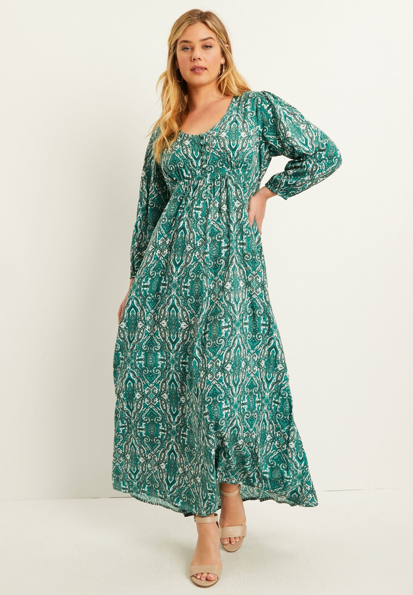 Puff-Sleeve Shirtdress, , alternate image number 4