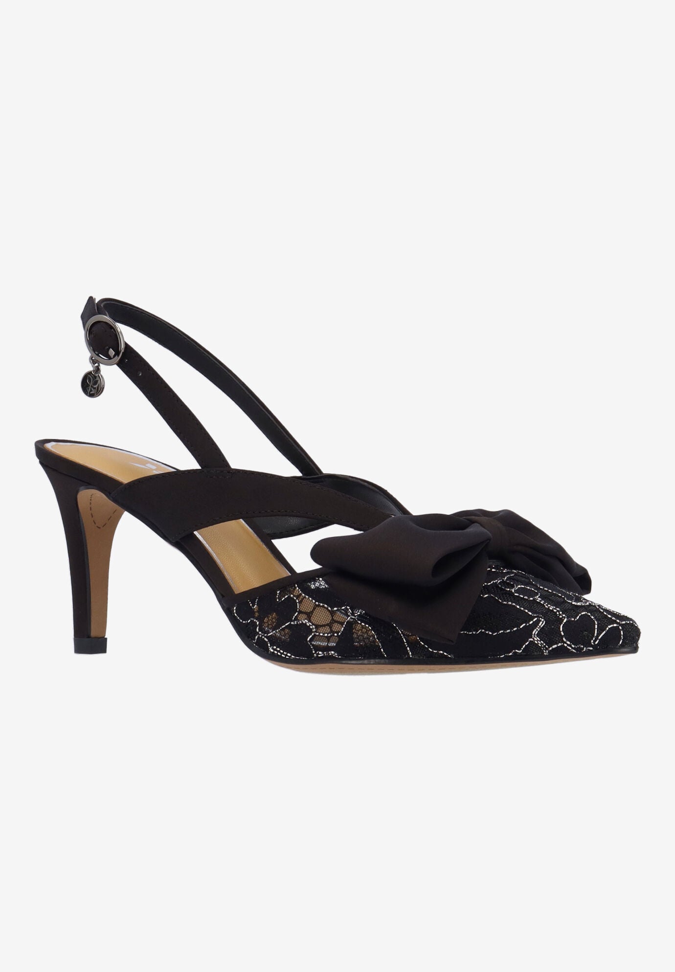 Morigen Slingback Pump, BLACK SILVER, hi-res image number 0