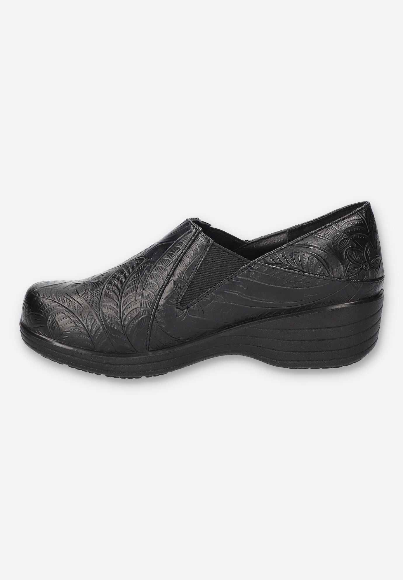 Domino Slip-Resistant Clog, BLACK TOOLED, alternate image number 4