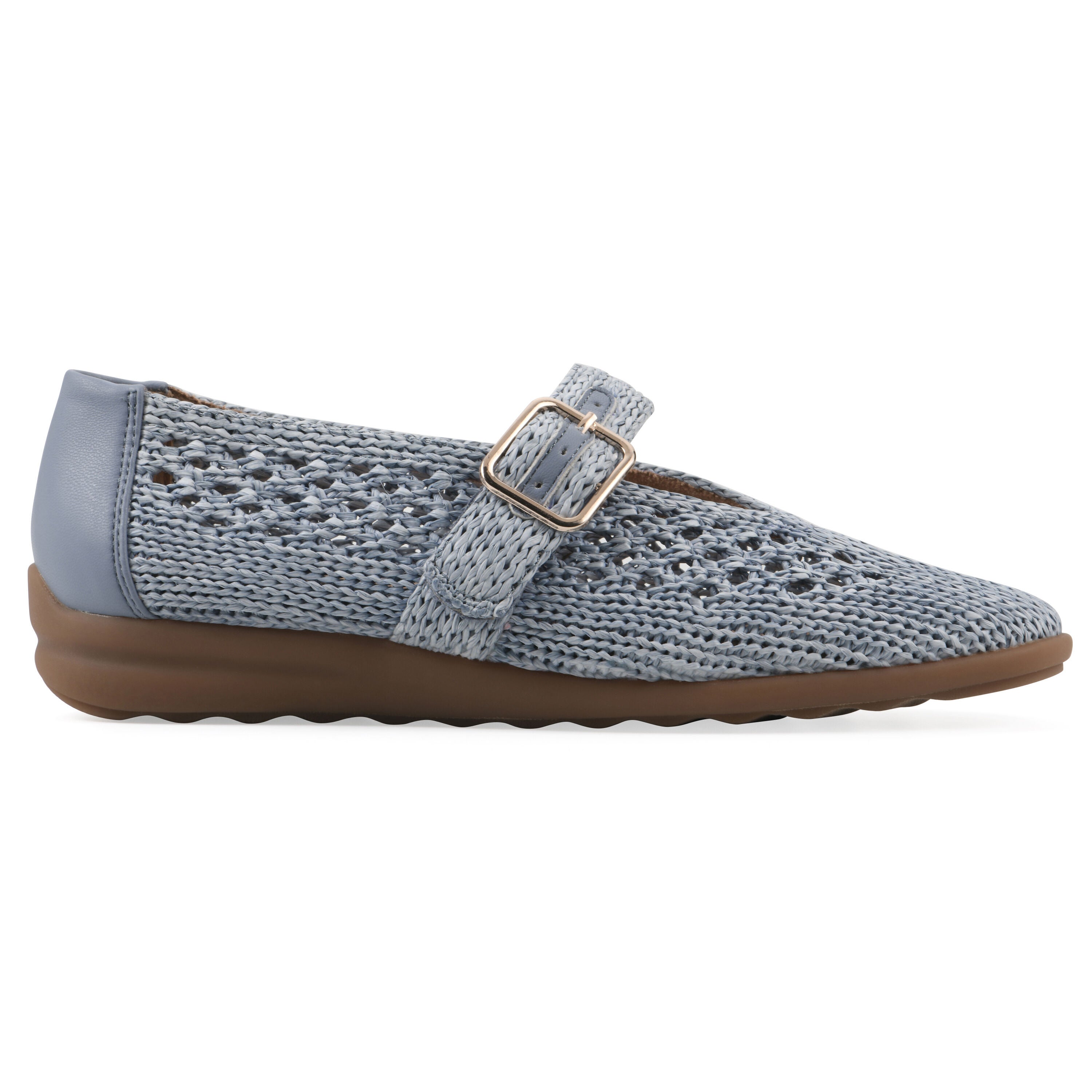 Cordette Mary Jane Flat, PERIWINKLE FABRIC, alternate image number 2