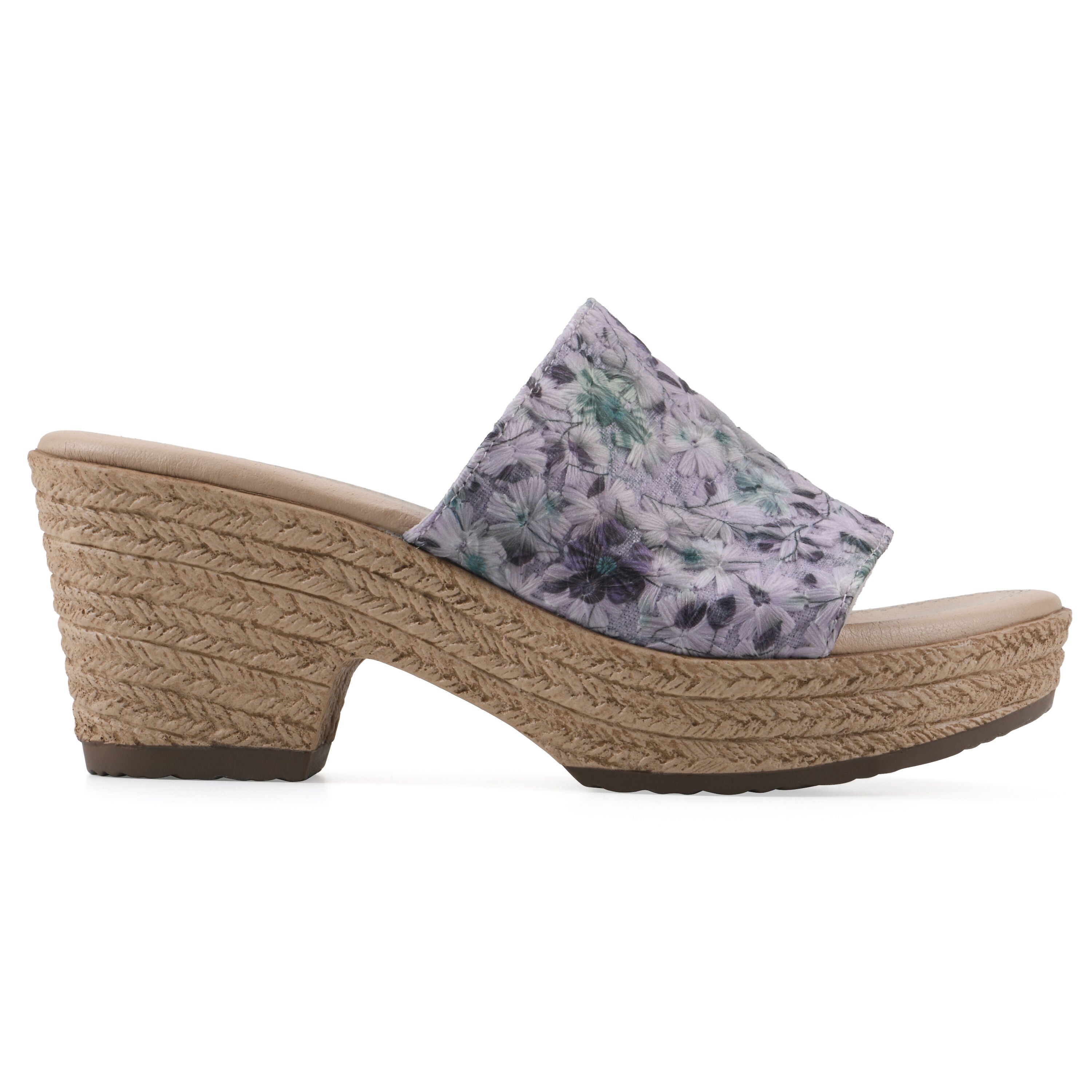 Biancia Wedge Sandal, LAVENDER FLORAL, alternate image number 2