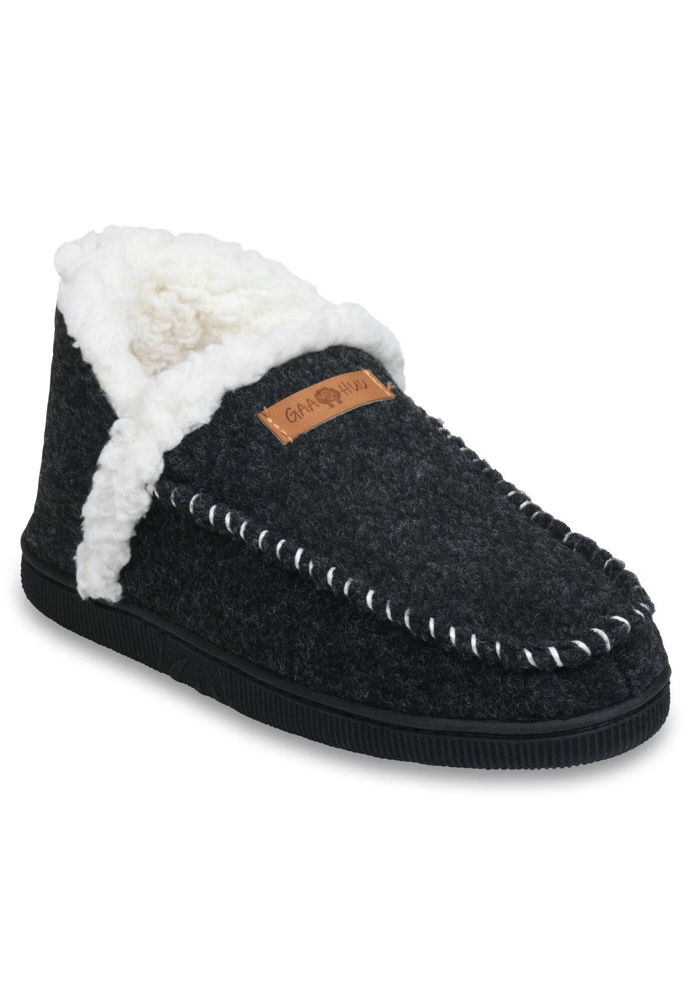 Faux Wool Ankle Slipper Boot Slippers Woman Within